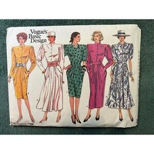 Vogue's Basic Design Pattern #1796  Misses Dress Sz 12 UNCUT